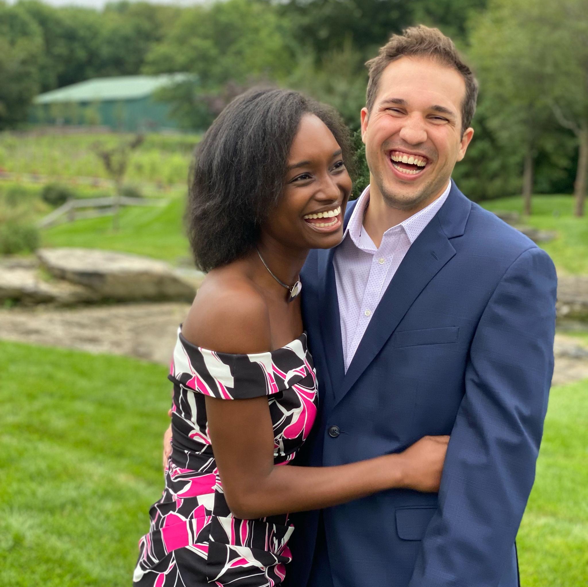 Our first wedding together in August 2021.