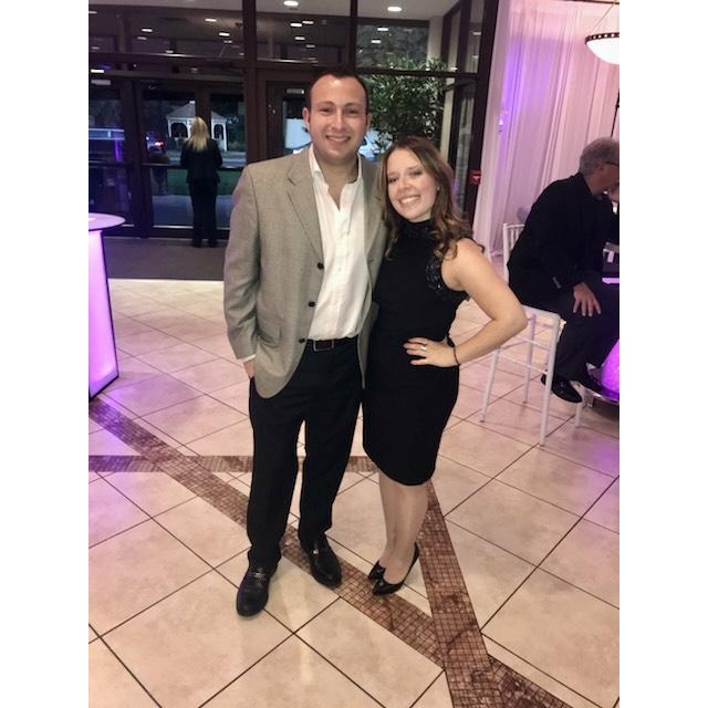 At Corey's cousin's Bat Mitzvah in October, 2018, where the two were sold on what would later become their future wedding venue!