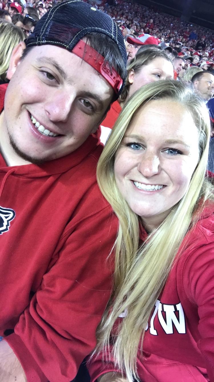 Our first badgers football game together
