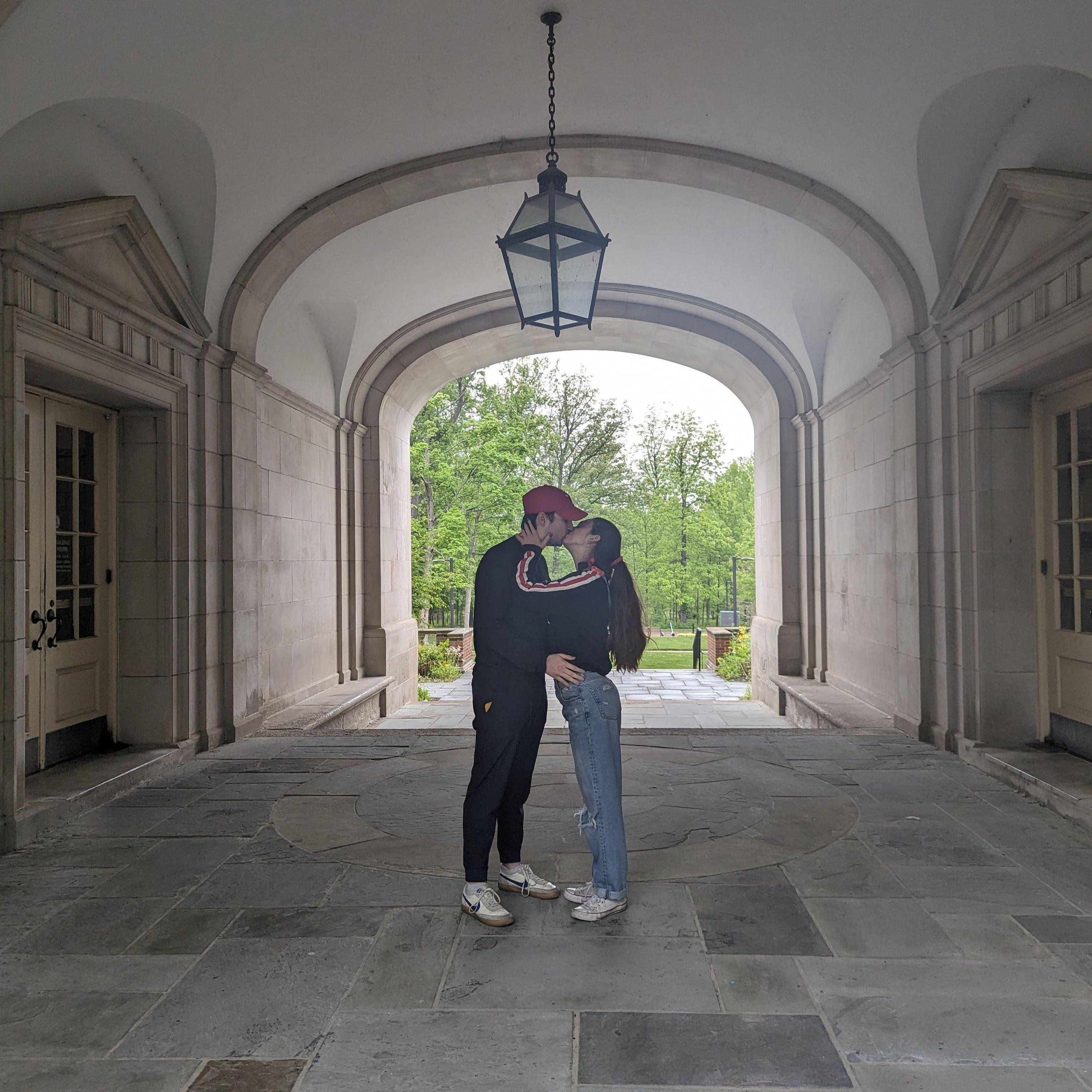 obligatory arch kiss when we visited miami a few months after getting engaged :)