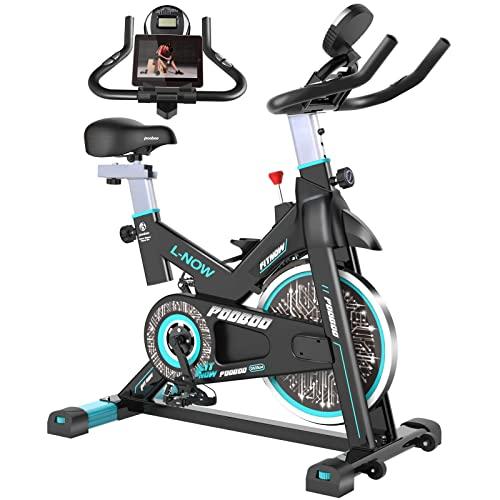 pooboo Indoor Cycling Bike, Belt Drive Indoor Exercise Bike,Stationary Bike LCD Display for Home Cardio Workout Bike Training