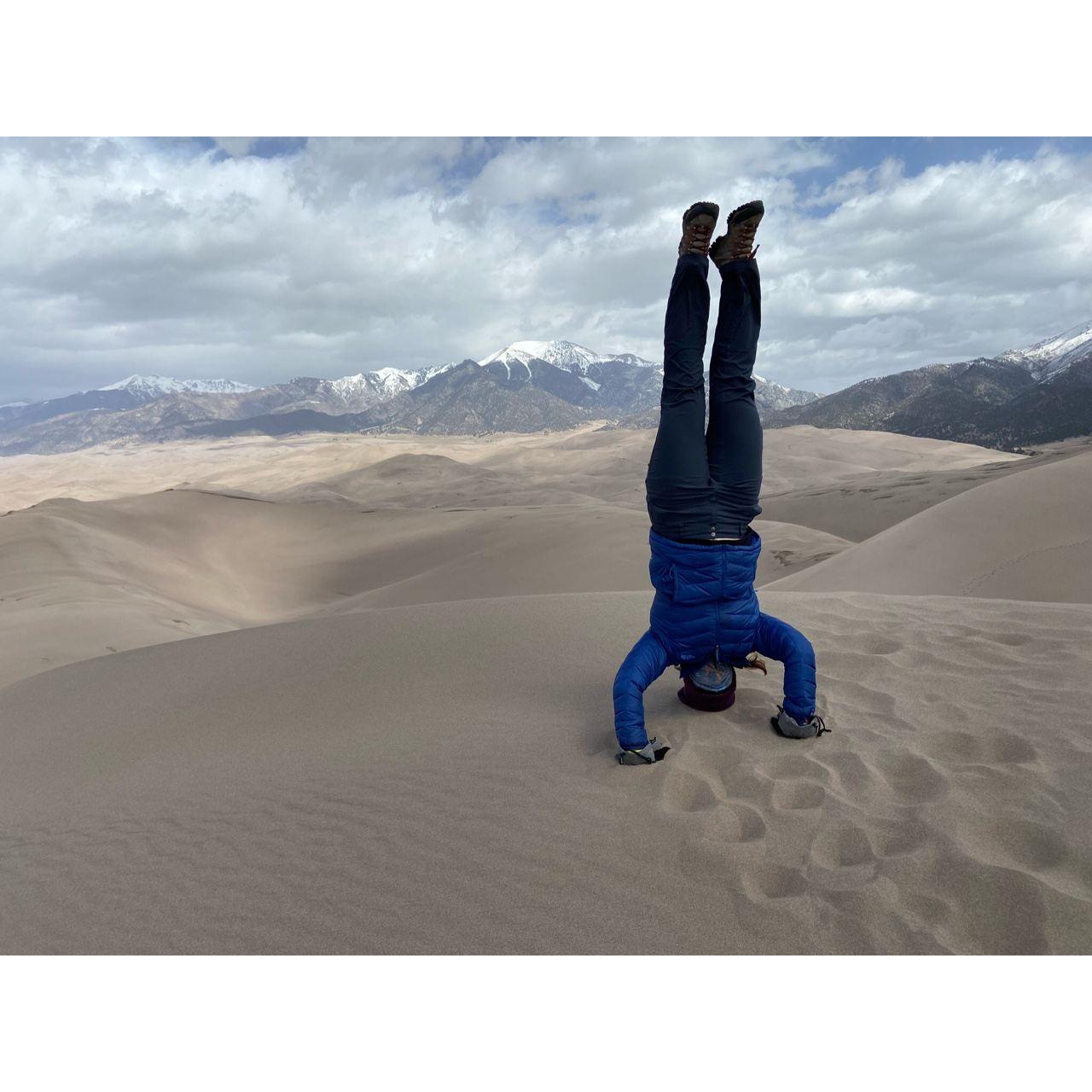 Headstands on the Sand Dunes