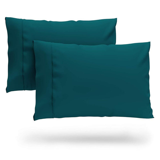 Cosy House Collection Premium Rayon Derived from Bamboo Pillowcase Set of 2 - Ultra Soft, Cooling & Breathable Bedding (Standard/Queen, Dark Teal)
