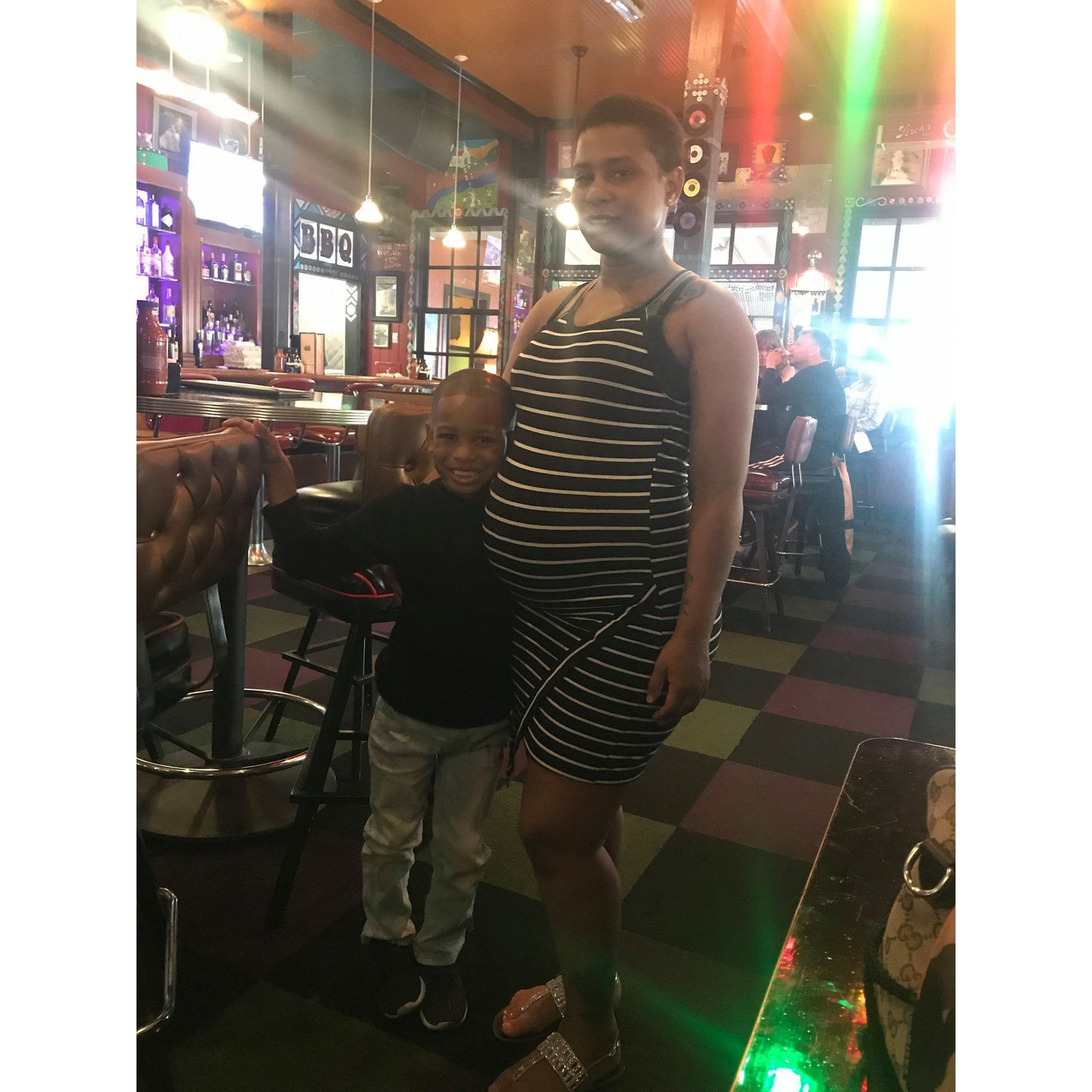 Raney and Kymani at Kaydn's Baby Shower