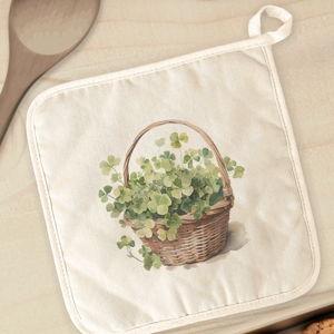 Clover Basket - St. Patrick's Day Cotton Pot Holder