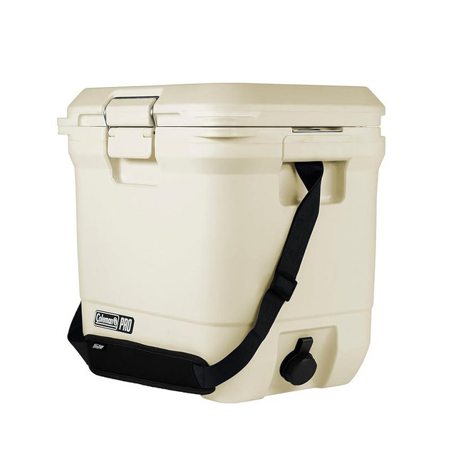 Coleman Pro Heavy-Duty, Desert Sand, 25qt Ultra-Light Premium Hard Cooler, Extra-Thick Insulation Keeps Ice up to 3 Days, 36-Can Capacity