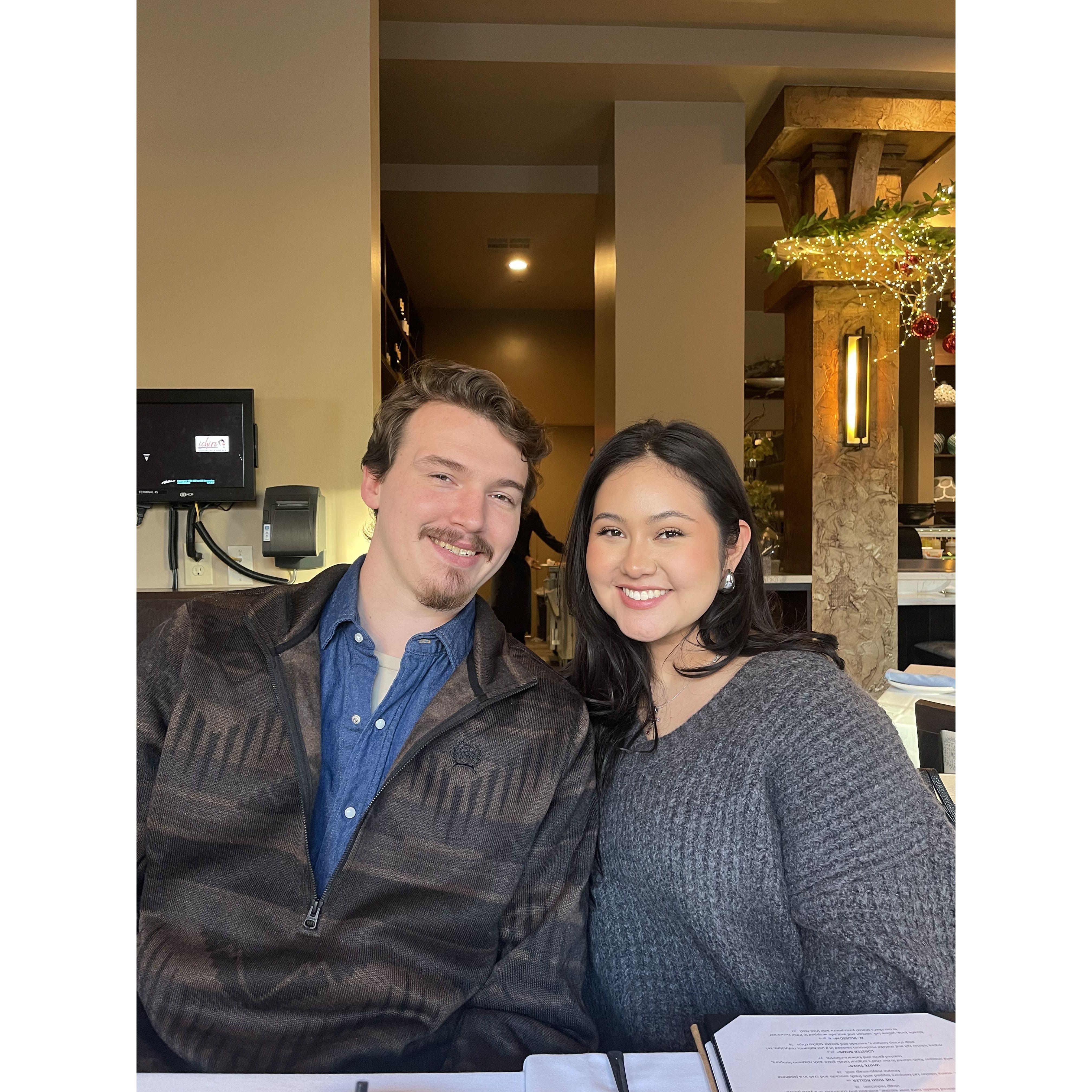 Dinner with family in Georgetown, Dec. 2023