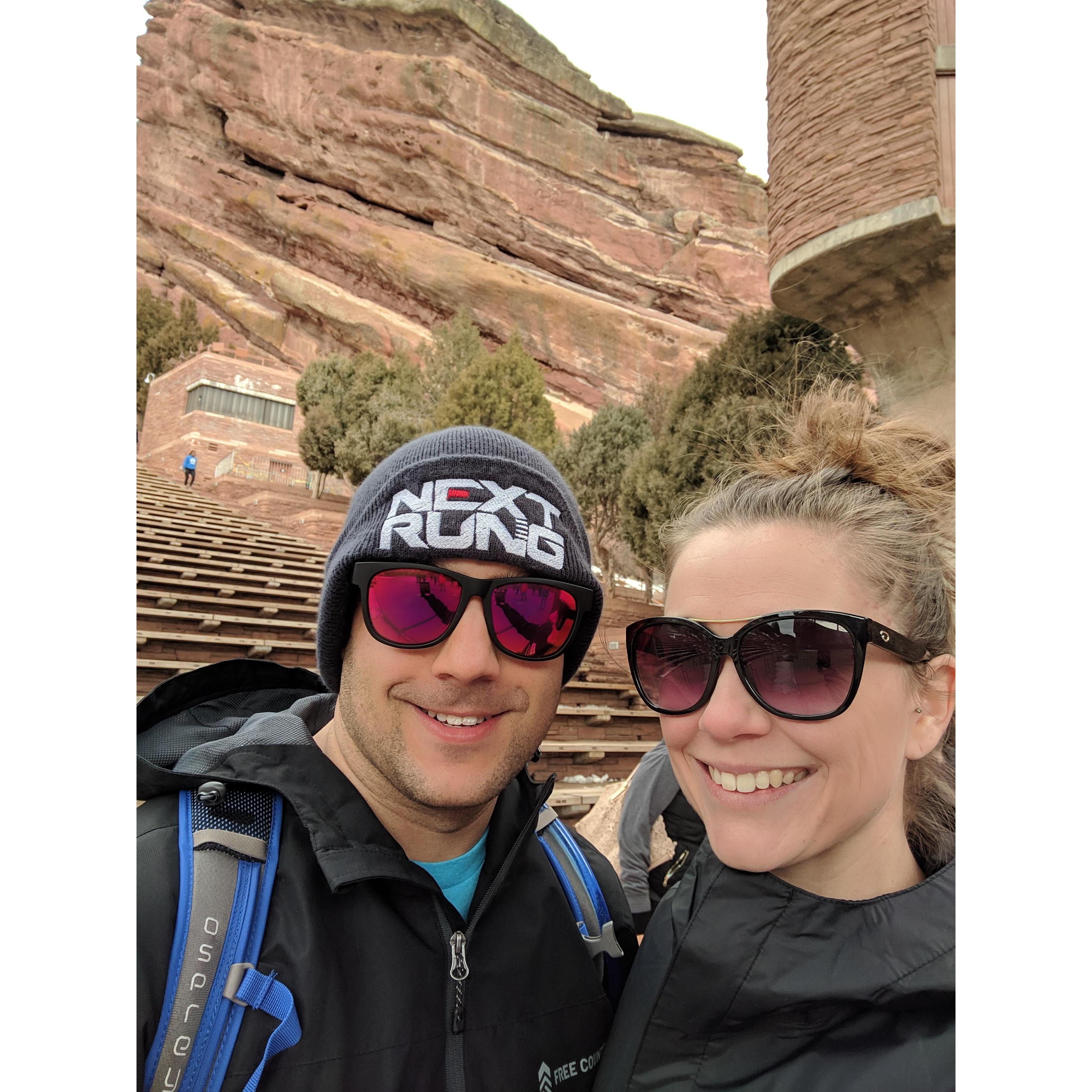Our first time at Red Rocks!