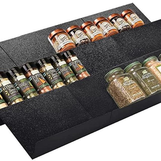 Artibear Expandable Spice Rack Drawer Organizer for 8" to 24" Kitchen Cabinets Drawer Tray, Set of 9