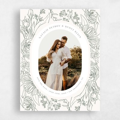 Grayed Hunter, Green Wedding Save the Date - Corentine Photo