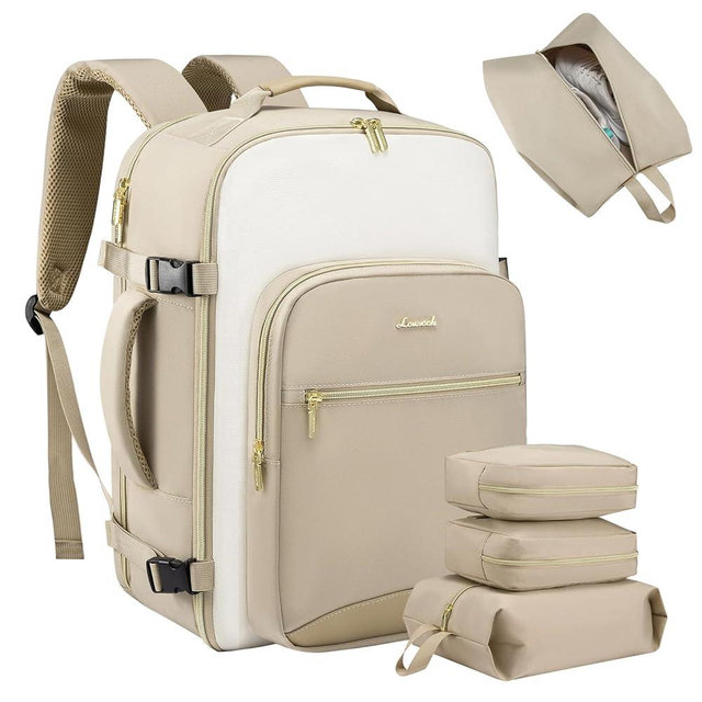 LOVEVOOK 40L Large Travel Backpack for Women Men, 17 Inch Carry on Backpack for Traveling on Airplane, Personal Item Travel Bag Airline Approved, Business Causal Weekender Backpacks