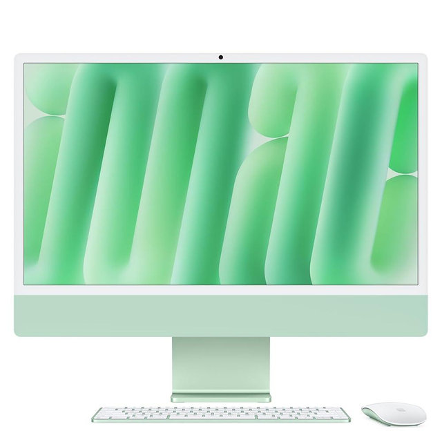 Apple 2024 iMac All-in-One Desktop Computer with M4 chip with 8-core CPU and 8-core GPU: Built for Apple Intelligence, 24-inch Retina Display, 16GB Unified Memory, 256GB SSD Storage; Green