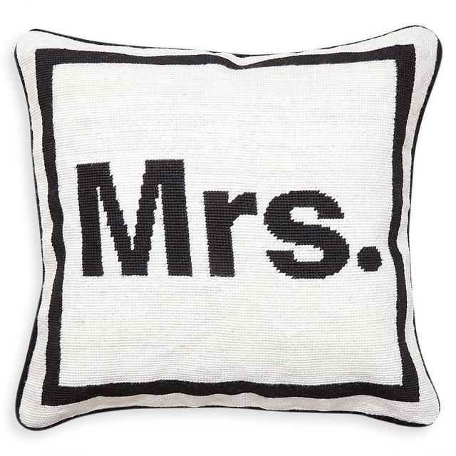 "Mrs." Needlepoint Throw Pillow