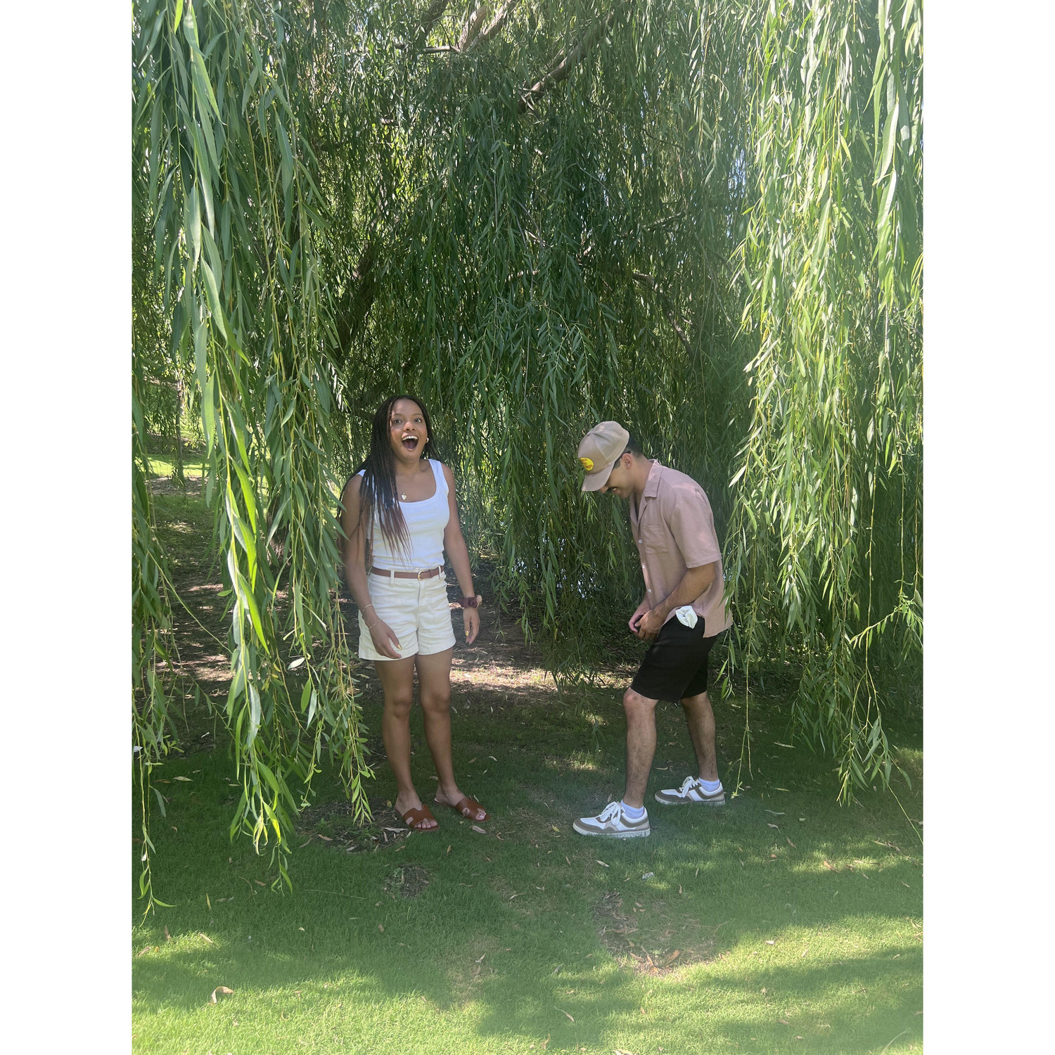 the moment she was surprised and unaware