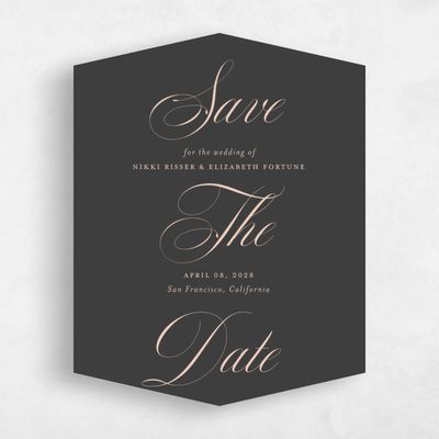Black Diamond Wedding Save the Date - Thorn Classic