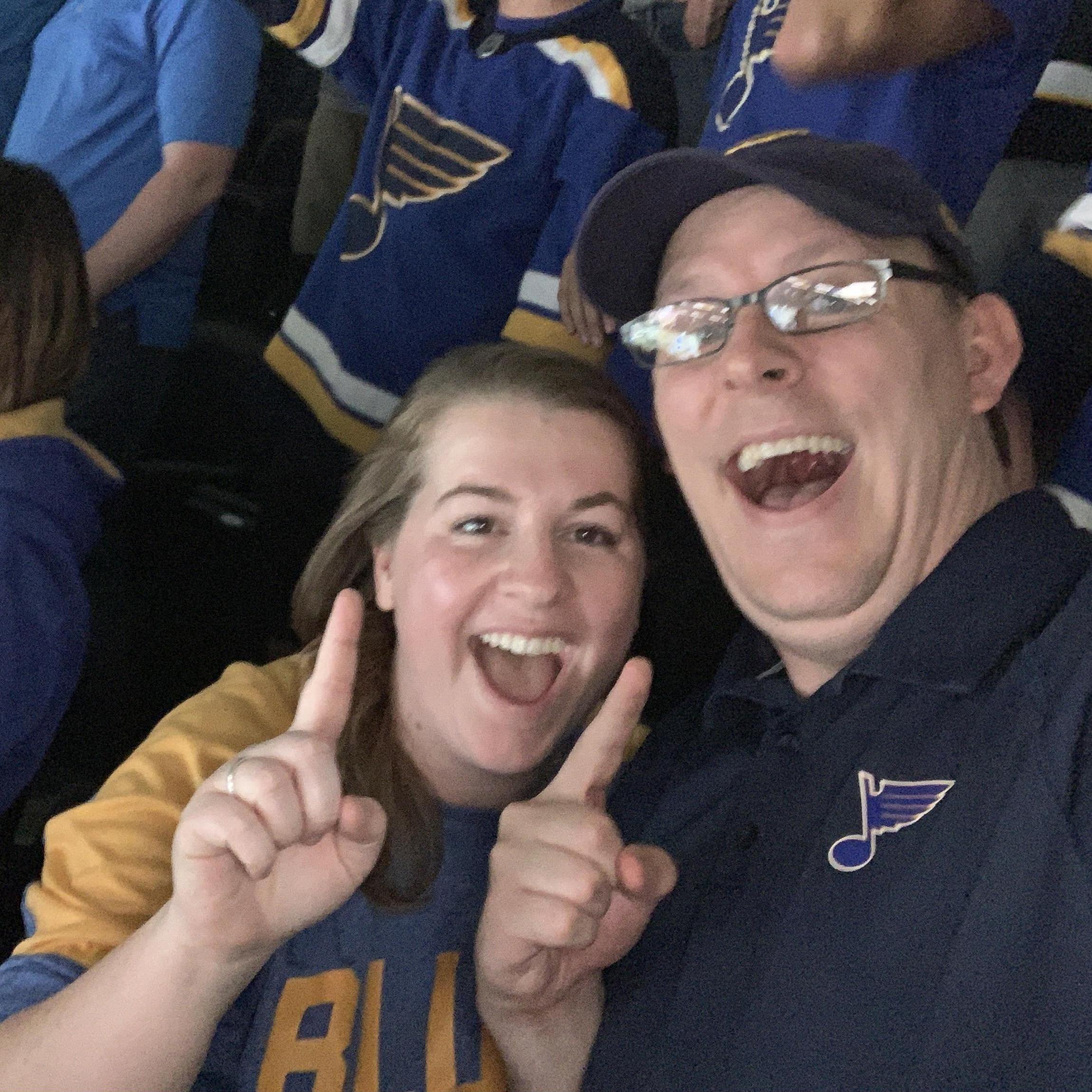 Cheering on the St. Louis Blues to Stanley Cup victory!
