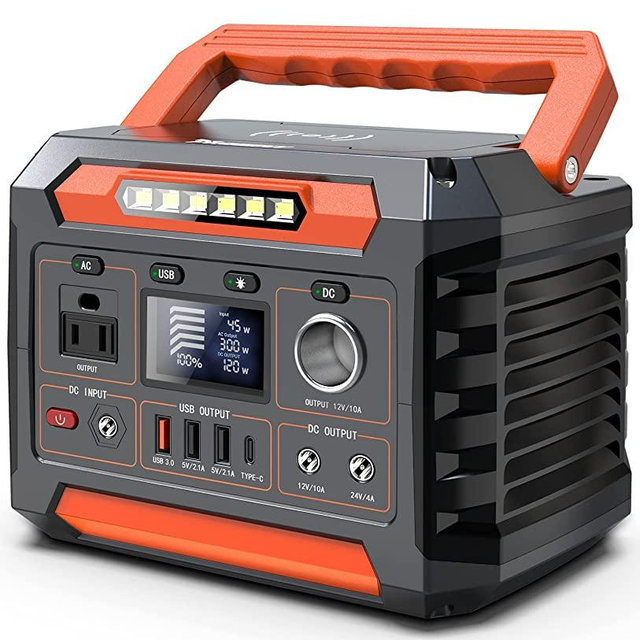 Progeny 300W Portable Power Station, 299Wh/80818mAh Solar Generator with 12V Regulated DC, AC Pass-Through Charging, Wireless Charger, Backup Lithium Battery Pack for Outdoor Camping CPAP Emergency