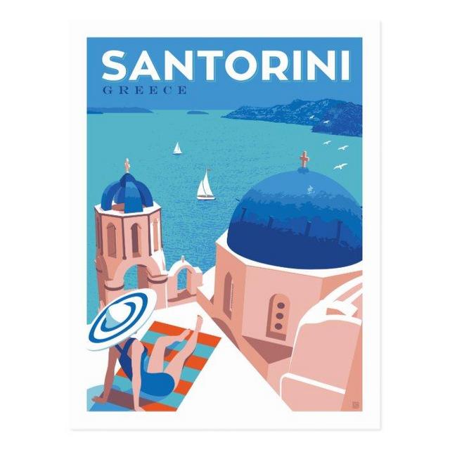 Santorini, Greece Postcard