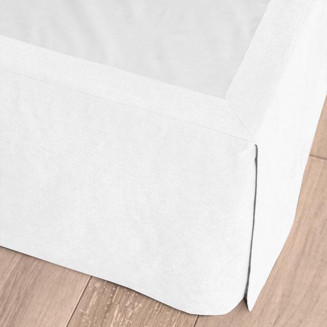 King Linen Blend Bedskirt White - Casaluna™