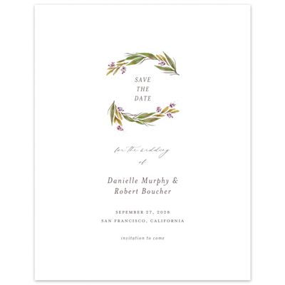 White Wedding Digital Save the Date - Heath Portrait