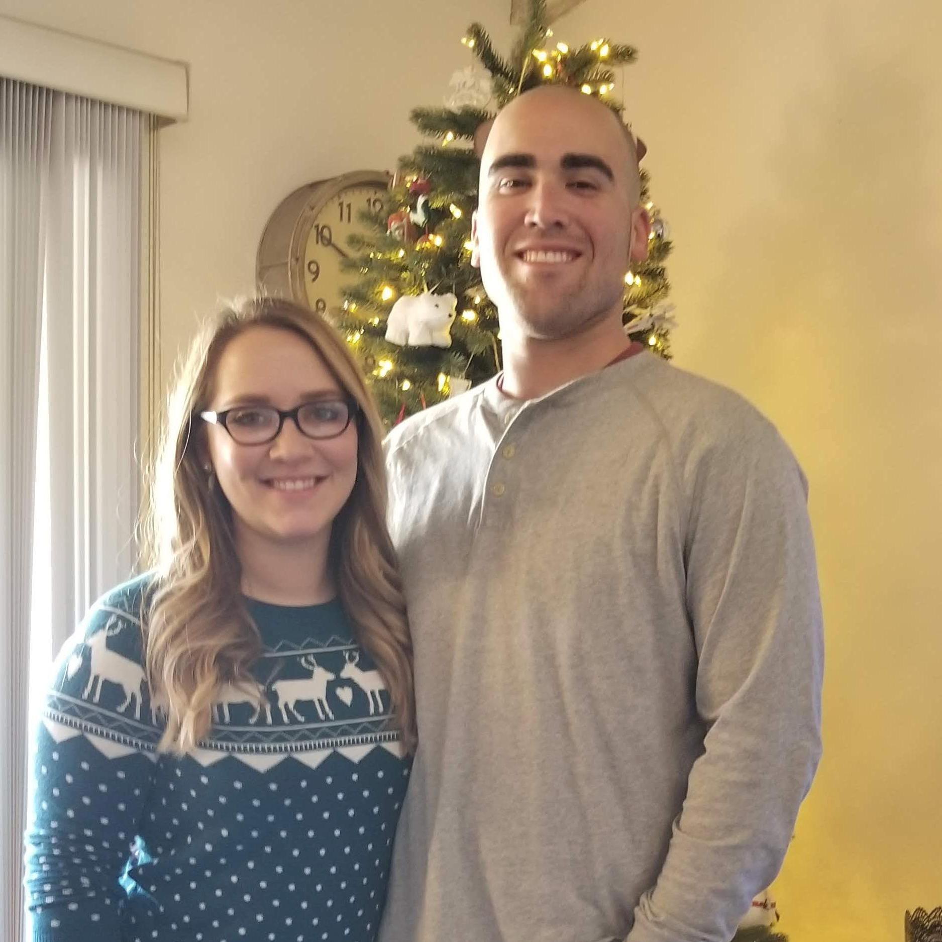 First Christmas together in our first apartment in 2017.