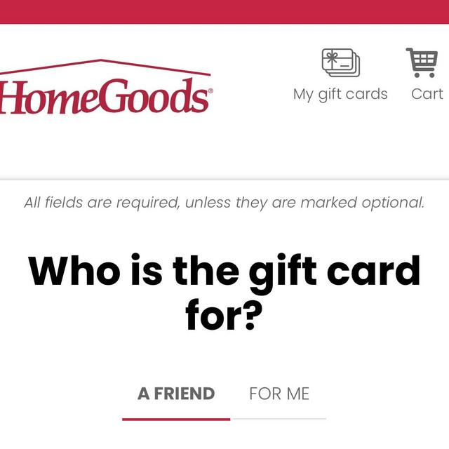 Homegoods Gift Card