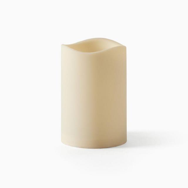 Indoor/Outdoor Flameless Basic Candle, 3x4, 1 Wick, Unscented, Ivory