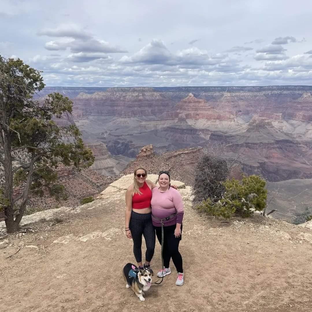 Alisa, Paige, and Winston, Grand Canyon, April 2022