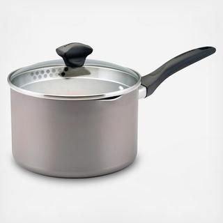 Nonstick Covered Straining Saucepan