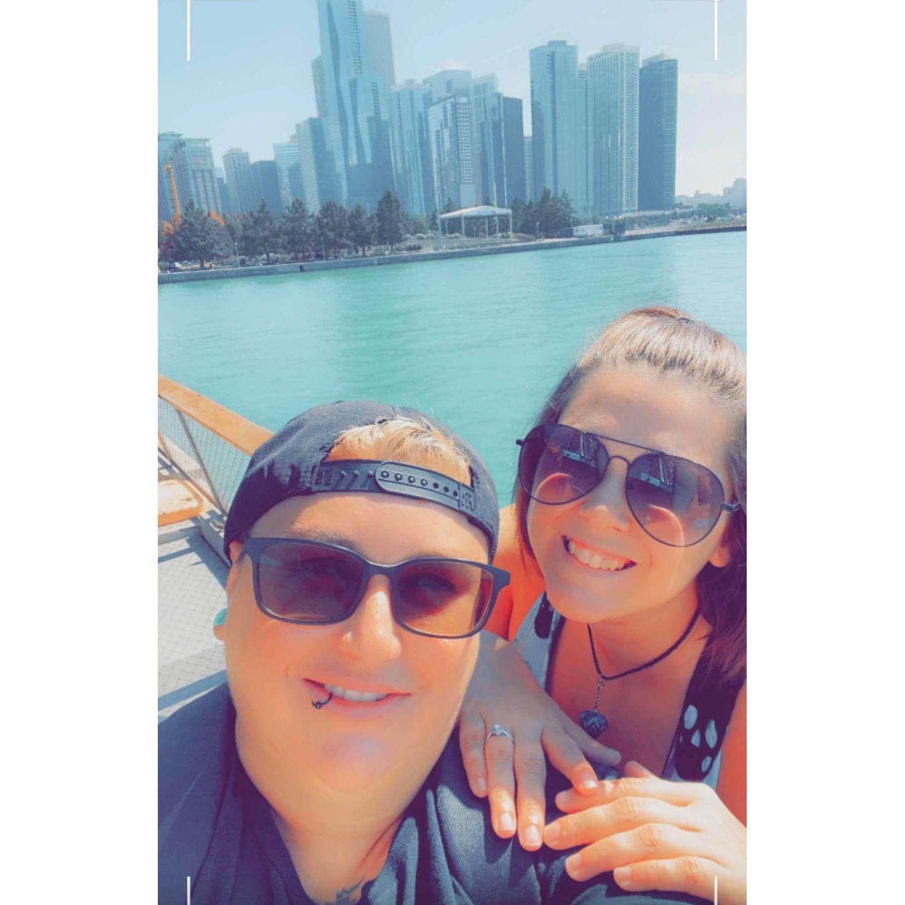 Our first Trip together. We went to Chicago for a weekend! We enjoyed a boat tour of the city, walking around Navy Pier and Michigan Ave.