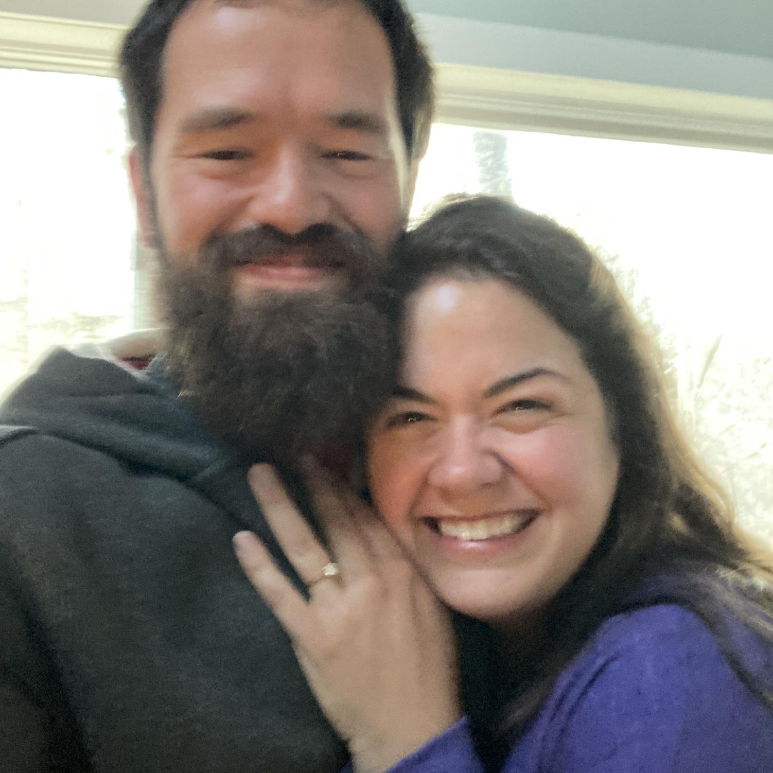 Shortly after getting engaged!