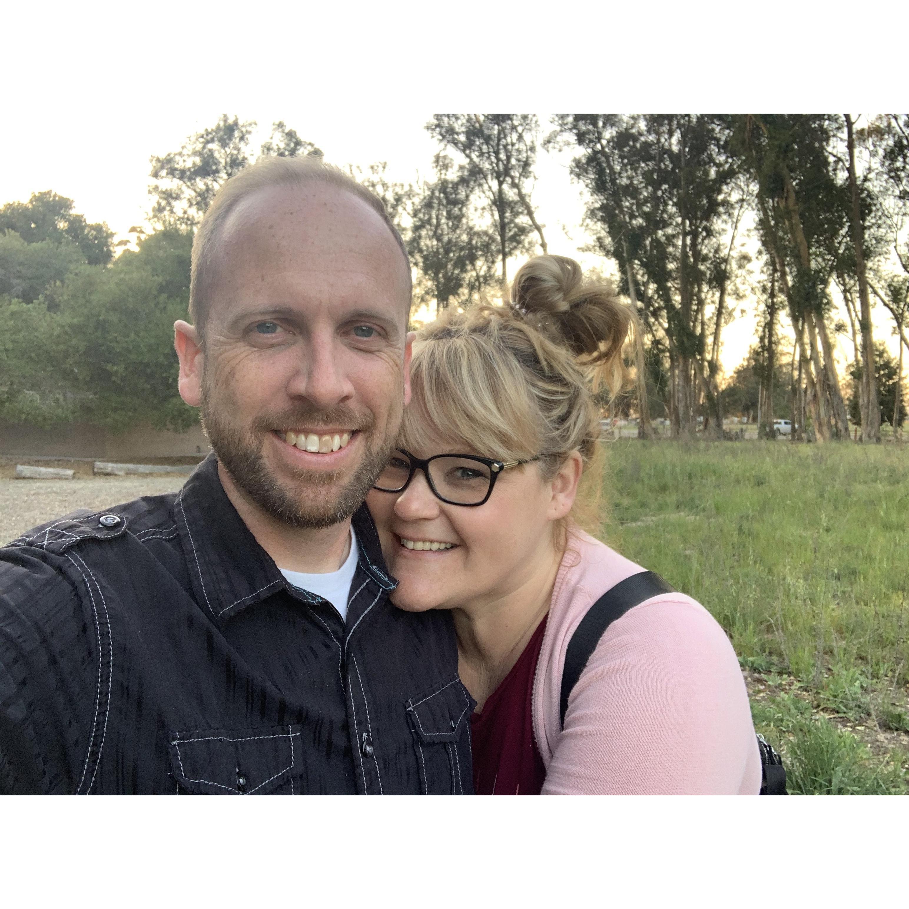 Mid-week date night- "The Shift" food truck and eating at Pioneer Park.