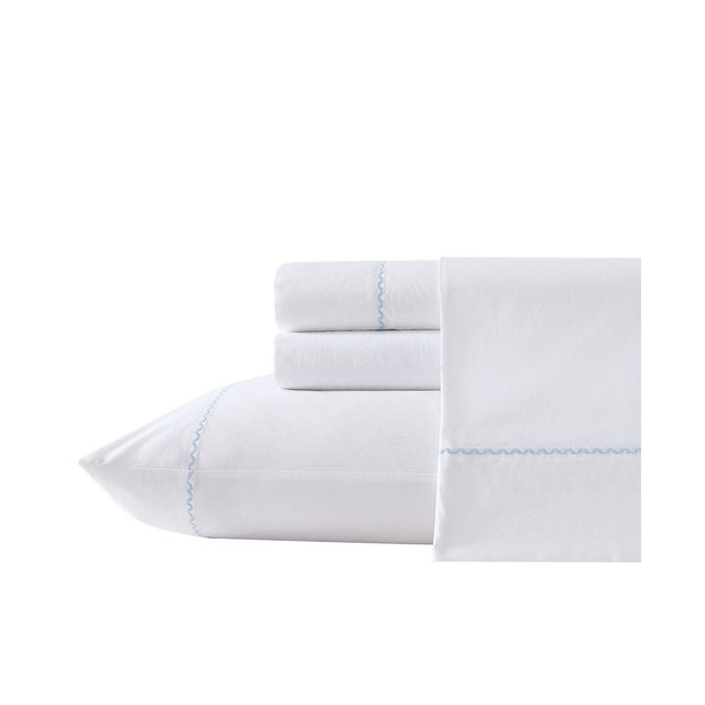 Laura Ashley 200-Thread Count Cotton Percale 4 -Pc. Sheet Set, Full