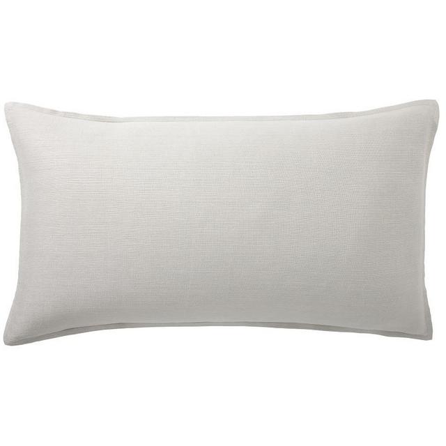 Light Gray European Linen Ribbed Sham, King