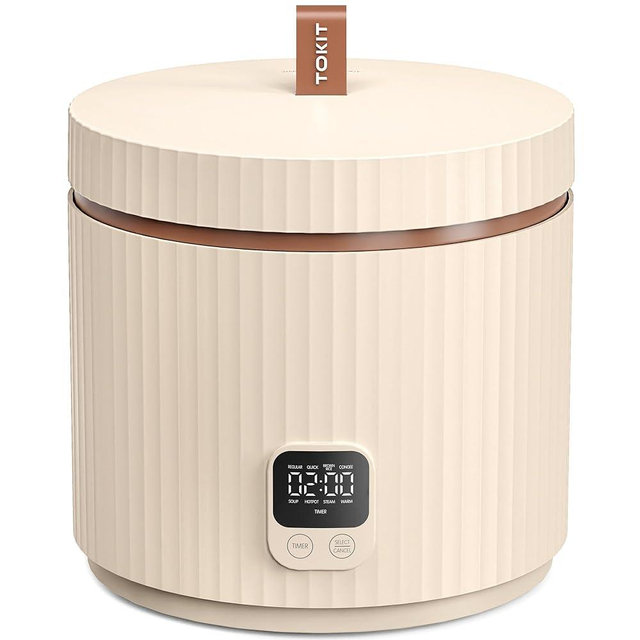 Compact Mini Rice Cooker Small Kitchen 3-Cup (Uncooked) / 6-Cup (Cooked), Non Stick Ceramic Inner Pot Rice Maker, 24H Timer Delay, Auto Keep Warm, 8 Functions Multicooker For Brown Rice, Steam, Soup