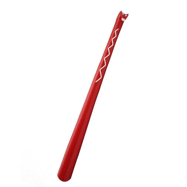 SYLLABARY 60cm/23.7'' Unisex Plastic Shoehorn, Long Handle Plastic Shoe Horn for Taking Boots On and Off with Comfort Grip