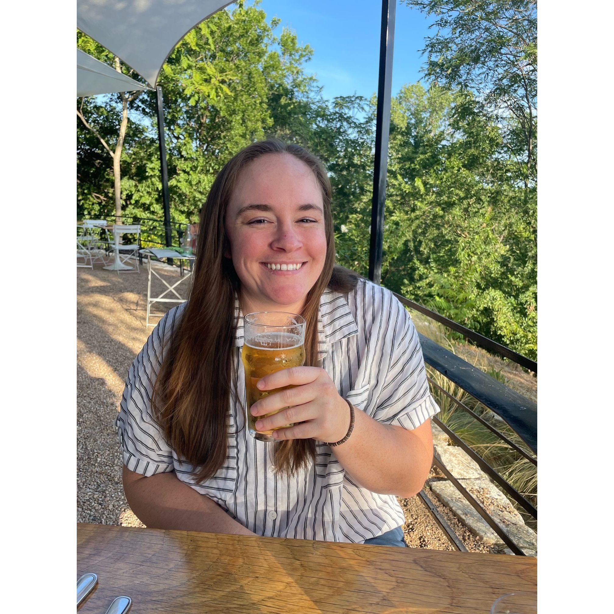 Sam's first cider after moving to Austin in 2022