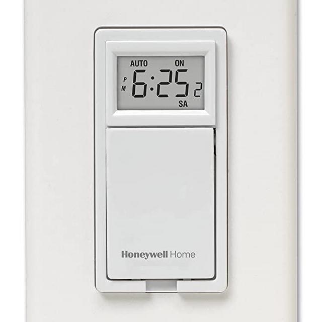 Honeywell Home RPLS730B1000 7-Day Programmable Light Switch Timer, White