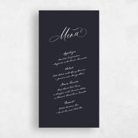 Black Wedding Menu - Estate