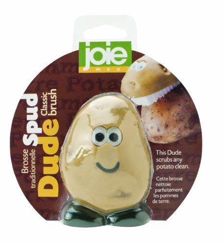 MSC International Joie Spud Dude Potato Vegetable Scrub Cleaner Brush, 3 x 2-Inches, Multi Color