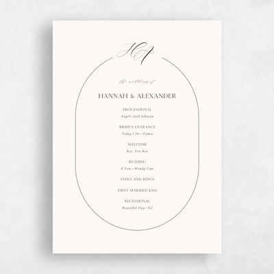 Beige Simple Wedding Program - Brixen