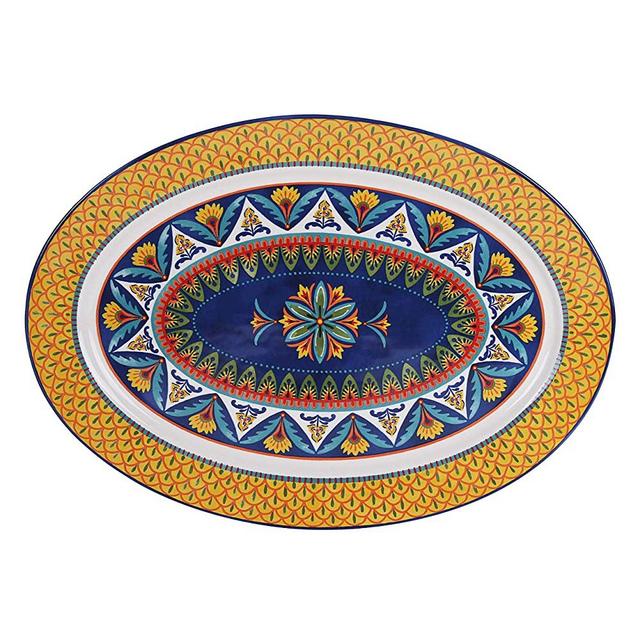 Bico Havana Ceramic 16 inch Oval Platter, Microwave & Dishwasher Safe