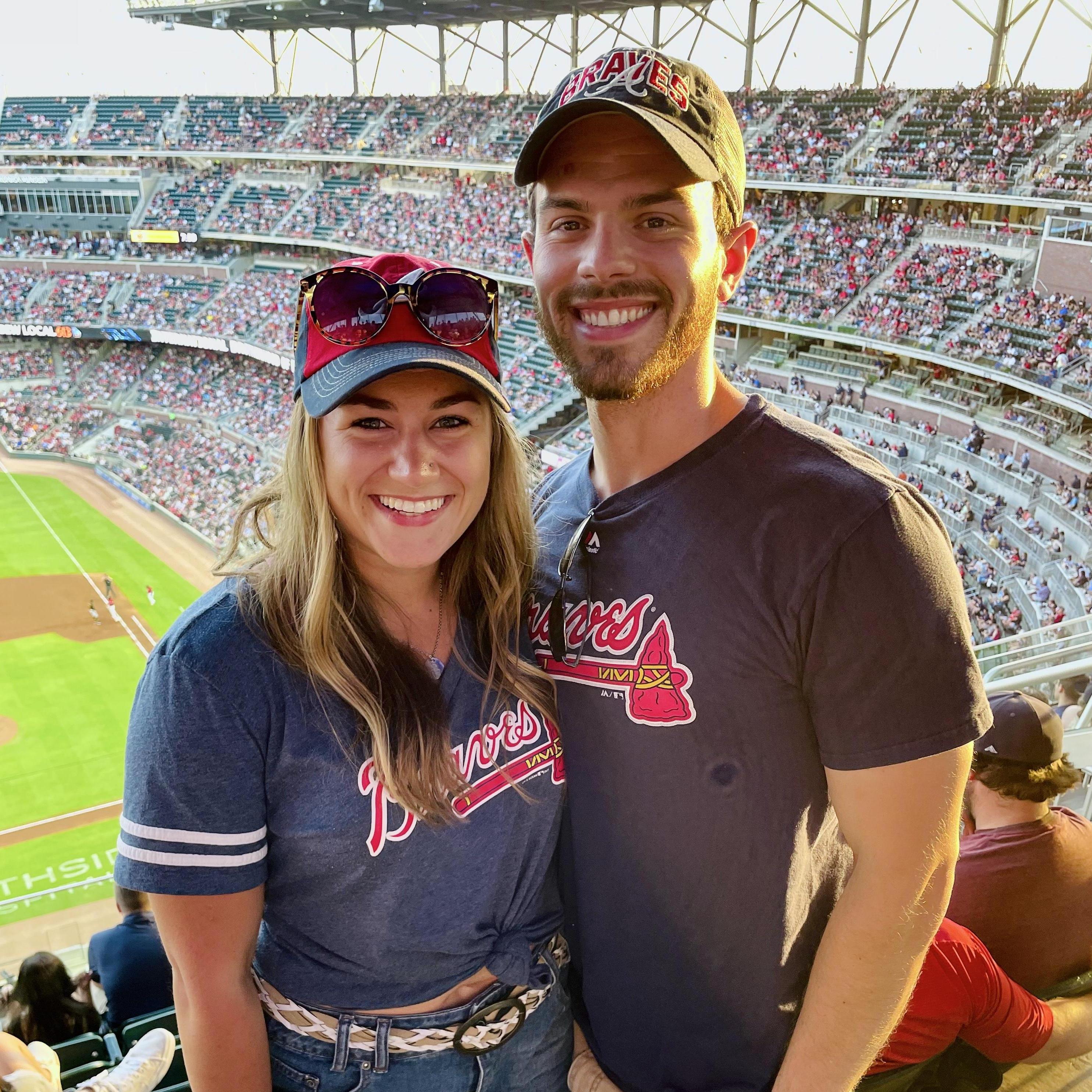 Our first post-COVID Braves game together! Who knew they'd be 2021 World Series Champs???? August 2021.