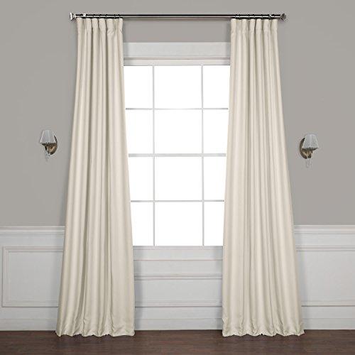 HPD Half Price Drapes BOCH-LN1856-96 Faux Linen Blackout Room Darkening Curtain (1 Panel), 50 X 96, Birch