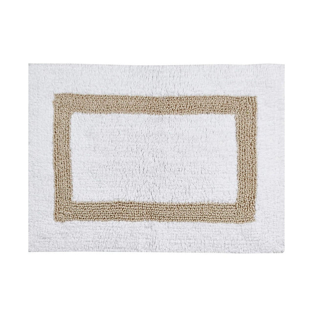 Better Trends Lux Contrast Frame Bath Rug, 24" x 40"