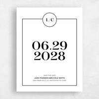 White Wedding Save the Date - Brevard Frame