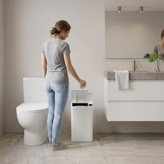 SensorCan Rectangular Bathroom Trash Can