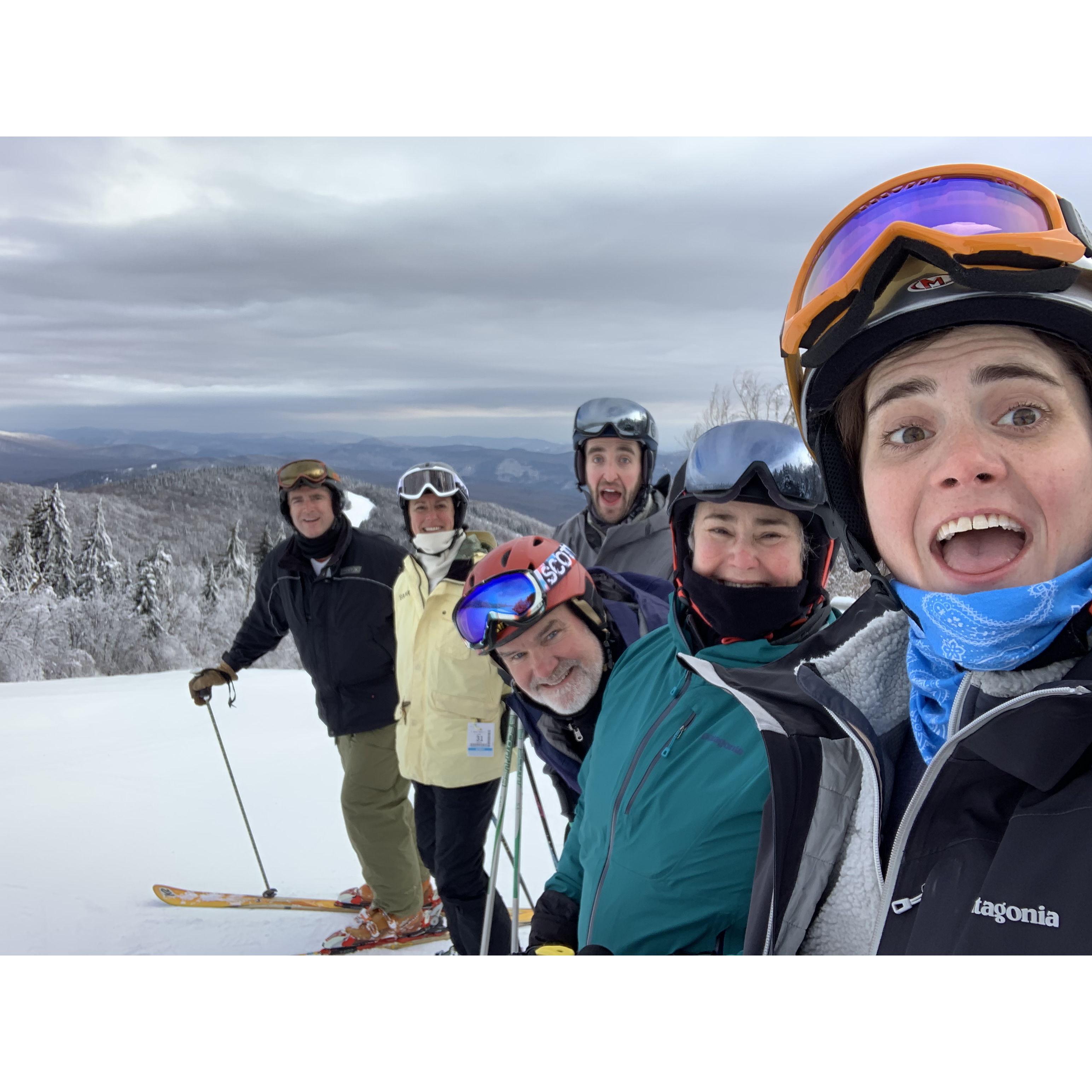 Where Jeff really learned to ski, Okemo VT - and more importantly, where he fell down in front of Rose - smart move.