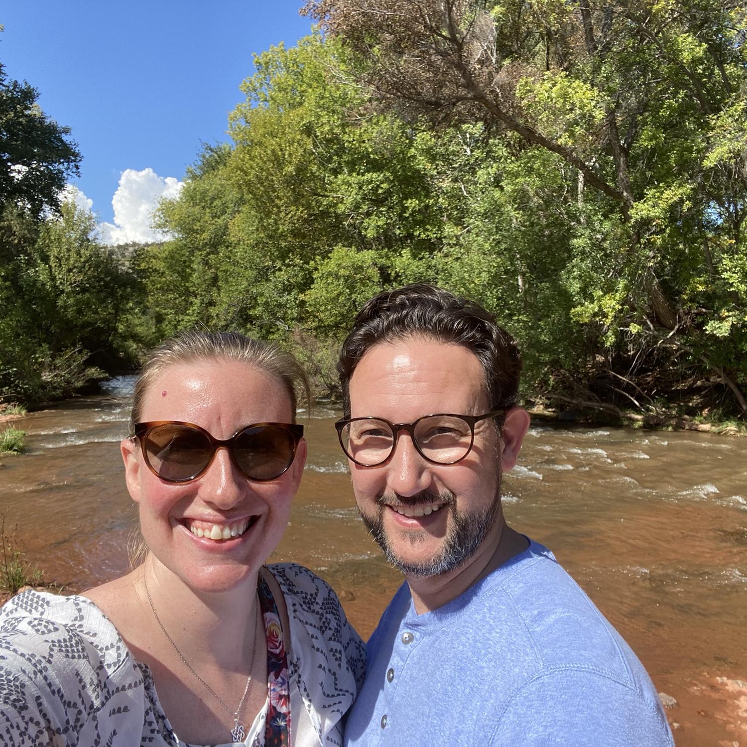 Wine tasting by the river.