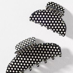 Kaxi Polka Dot Hair Claw Clip, Set of 2
